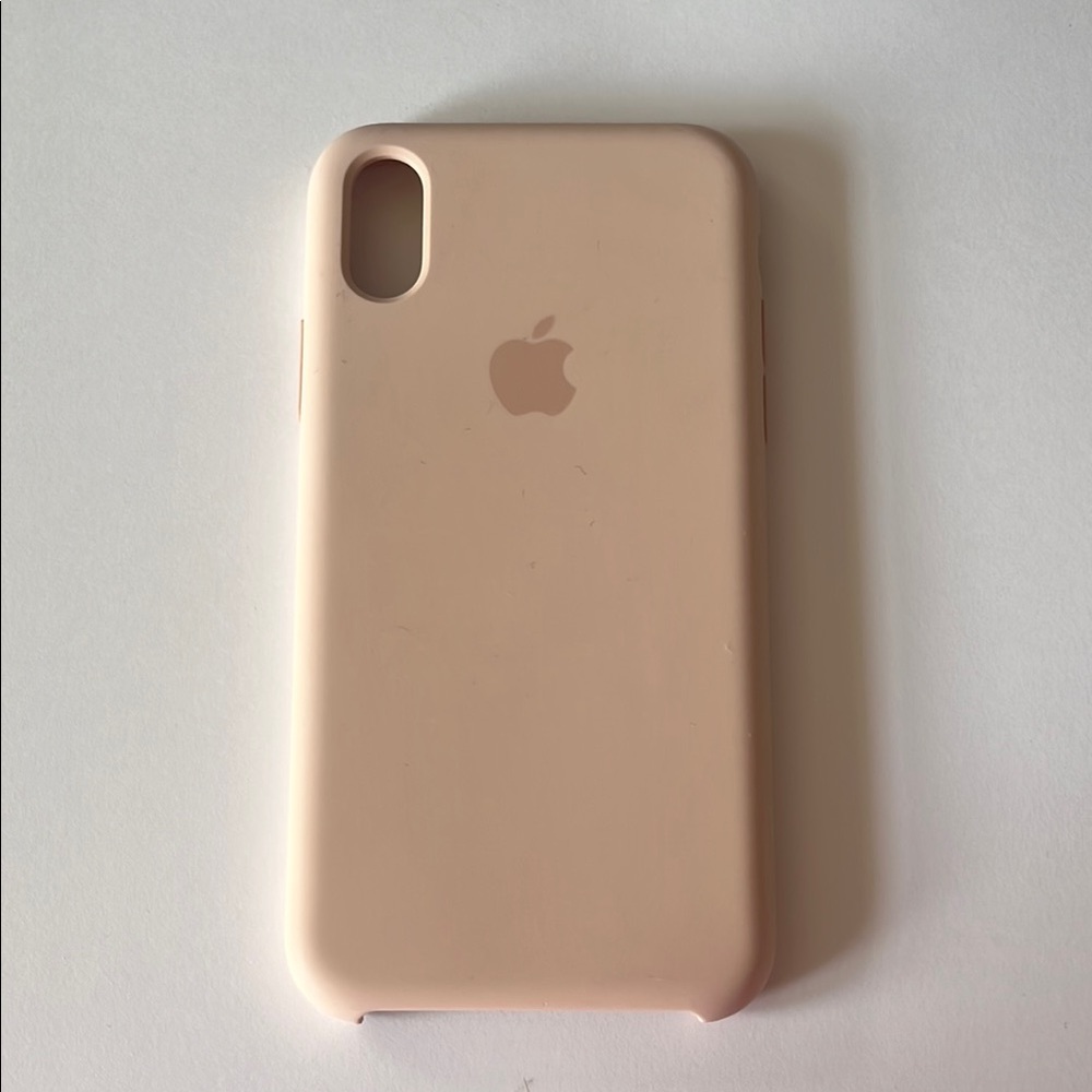 Pink Silicone Apple iPhone XS/X Case